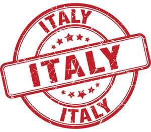 Печать - Италия (Italy) кухонный фартук (цвет: белый + красный)