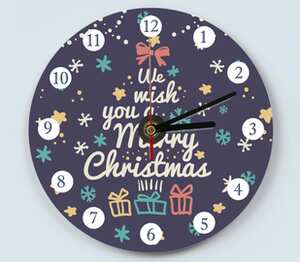 We wish you a merry christmas - желаем вам счастливого рождества часы настенные (цвет: белый)