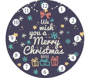 We wish you a merry christmas - желаем вам счастливого рождества часы настенные (цвет: белый)