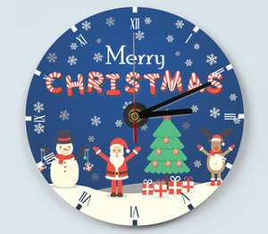 Merry christmas - с рождеством часы настенные (цвет: белый)