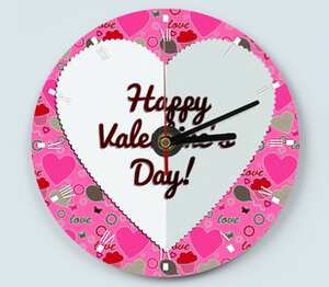 Happy valentines day - счастливого дня святого Валентина  часы настенные (цвет: белый)