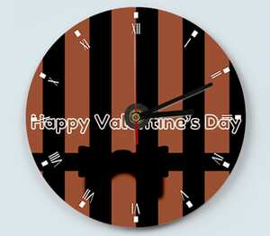 Happy valentines day - счастливого дня святого Валентина  часы настенные (цвет: белый)
