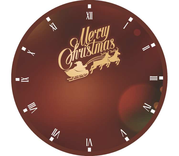 Merry christmas - счастливого рождества часы настенные (цвет: белый)