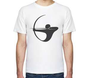 Знак зодиака - стрелец мужская футболка с коротким рукавом (цвет: белый)