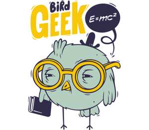 Bird Geek мужская футболка с коротким рукавом (цвет: белый)