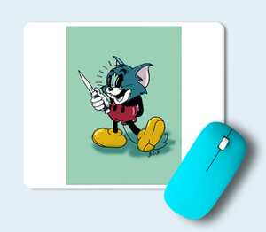 Мики-Том коврик для мыши прямоугольный (цвет: белый)