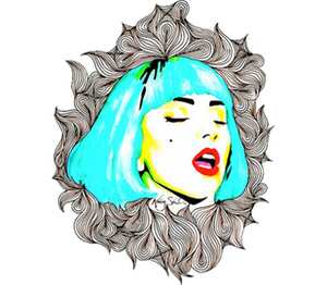 Lady Gaga кружка двухцветная (цвет: белый + бордовый)