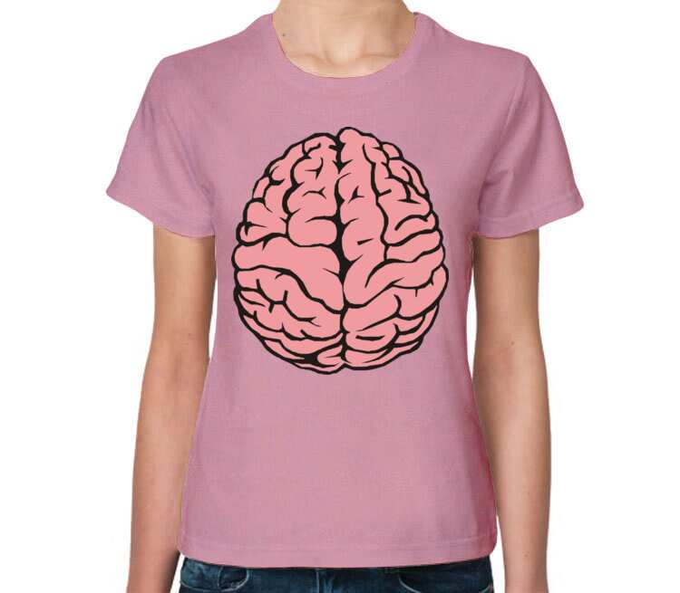 Совсем мозги. Женские мозги. Футболка мозг. Женская футболка мозг.
