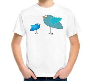 Птички детская футболка с коротким рукавом (цвет: белый)