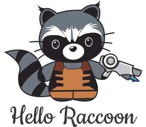Hello Raccoon кружка с кантом (цвет: белый + светло-зеленый)
