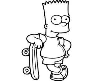 Барт Симпсон со скейтом бейсболка (цвет: зеленый)