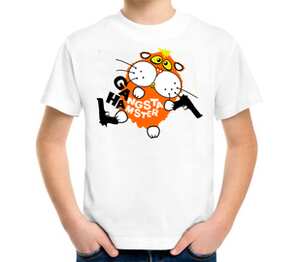 Gansta Hamster детская футболка с коротким рукавом (цвет: белый)
