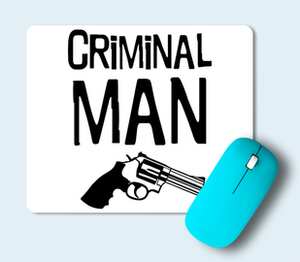 Criminal Man коврик для мыши прямоугольный (цвет: белый)