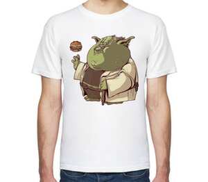 Fat Yoda мужская футболка с коротким рукавом (цвет: белый)