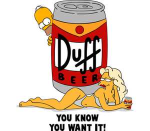 Симпсоны пиво Duff - ты знаешь, ты хочешь его / you know you want it кружка с ложкой в ручке (цвет: белый + зеленый)