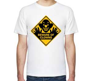 Клоун мужская футболка с коротким рукавом (цвет: белый)