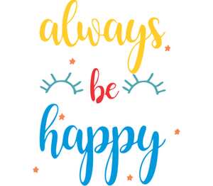Always be happy - всегда быть счастливым кружка хамелеон двухцветная (цвет: белый + желтый)