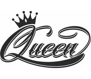 Королева (queen) кружка с кантом (цвет: белый + красный)
