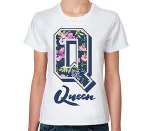 Королева (queen) женская футболка с коротким рукавом (цвет: белый)