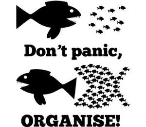 Не паникуйте - организовывайтесь / dont panic organise бейсболка (цвет: черный)