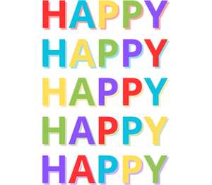 Счастье / happy кружка двухцветная (цвет: белый + синий)
