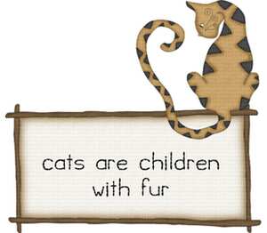Кошки - это пушистые дети / cats are children with fur кружка с кантом (цвет: белый + красный)