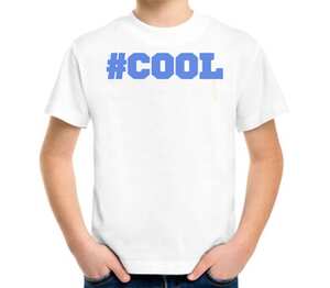Хэштег cool детская футболка с коротким рукавом (цвет: белый)