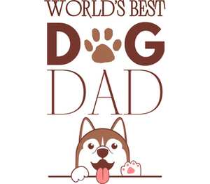 Лучший в мире собачник / worlds best dog dad детская футболка с коротким рукавом (цвет: белый)
