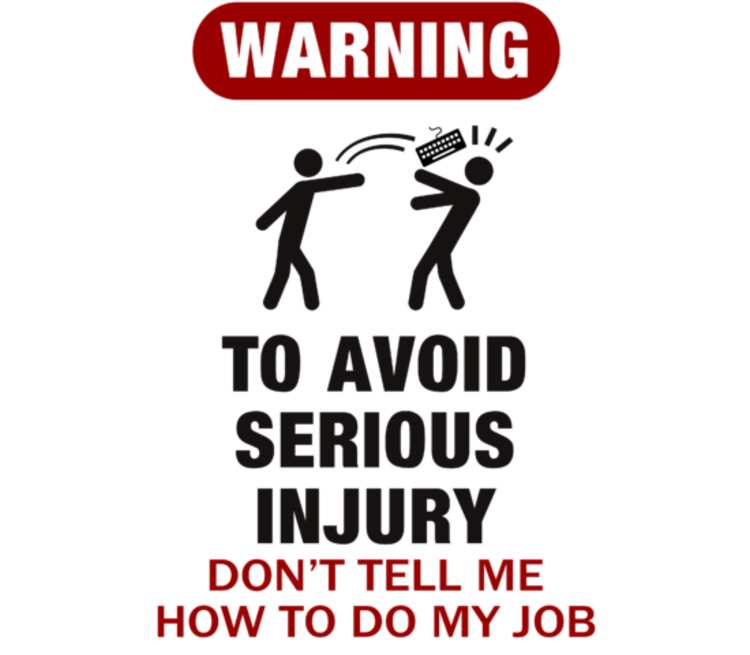 Av id. Во избежание травм не. Avoid serious injury. Don't tell me how to do my job. To avoid injury don't tell me how to do my job.