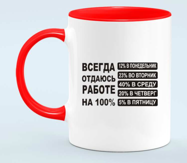 100 кружек. Кружка отдаюсь работе на 100%. Отдаюсь работе на все 100. Всегда отдаюсь работе на 100 процентов. Картинка отдалась работе.