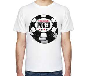 Покер (Poker) мужская футболка с коротким рукавом (цвет: белый)