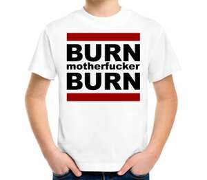 Burn! детская футболка с коротким рукавом (цвет: белый)