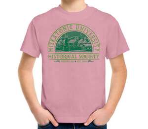 Мискатоникский университет детская футболка с коротким рукавом (цвет: розовый меланж)