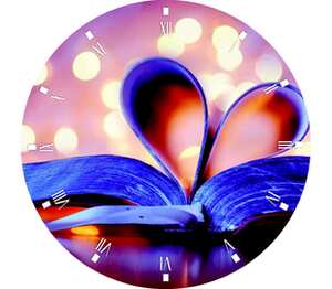 Butterfly themed - люблю читать часы настенные (цвет: белый)