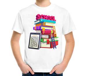 School time - школьное время детская футболка с коротким рукавом (цвет: белый)