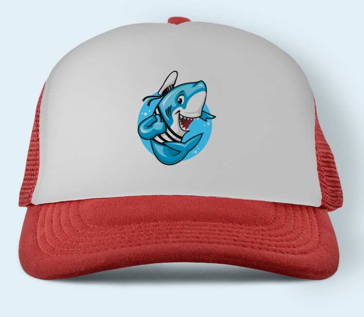 Акула морячок бейсболка (цвет: красный)