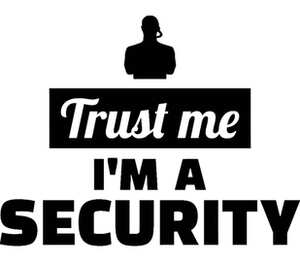 Верь мне, я охранник / trust me im a security мужская футболка с коротким рукавом (цвет: белый)