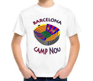Barcelona Camp Nou детская футболка с коротким рукавом (цвет: белый)