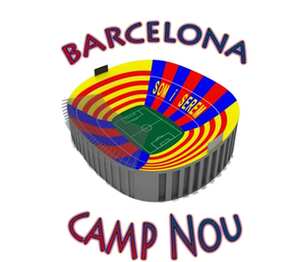 Barcelona Camp Nou детская футболка с коротким рукавом (цвет: белый)