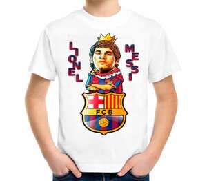 Lionel Messi детская футболка с коротким рукавом (цвет: белый)