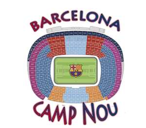 Barcelona Camp Nou бейсболка (цвет: белый)
