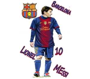 Barcelona - Lionel Messi 10 мужская футболка с коротким рукавом (цвет: белый)