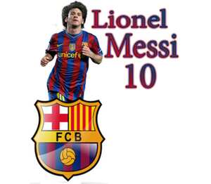 Lionel Messi 10 подушка с пайетками (цвет: белый + синий)