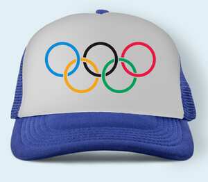 Олимпийские кольца бейсболка (цвет: синий)
