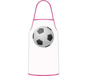 Футбольный мяч кухонный фартук (цвет: белый + красный)
