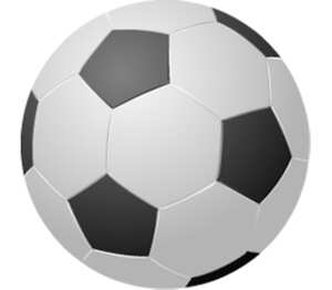 Футбольный мяч мужская футболка с коротким рукавом (цвет: белый)