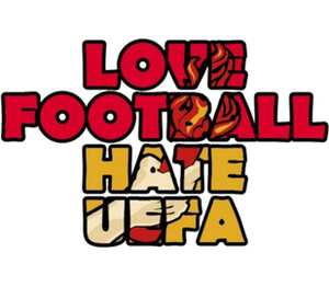 Фанаты - love football hate UEFA женская футболка с коротким рукавом (цвет: белый)
