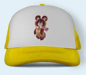 Русский олимпийский мишка бейсболка (цвет: желтый)