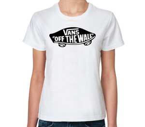 Ванс / Vans off the wall женская футболка с коротким рукавом (цвет: белый)