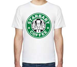 Барт Симпсон мужская футболка с коротким рукавом (цвет: белый)